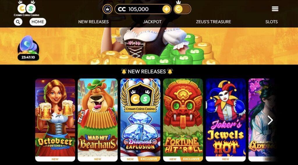 screenshot of crown coins sites like lonestar casino