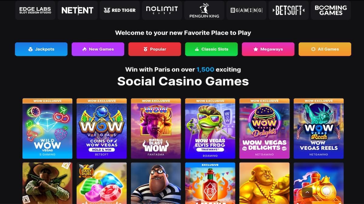 screenshot of wow vegas - site like lonestar