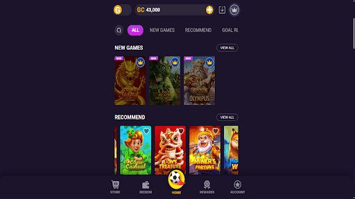 screenshot of gogogold win casino games page